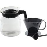 Koffiepot Glaskan 1,2L Met Filter En Maatschepje zwart Kitchen Tools
