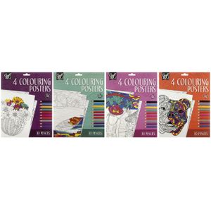 Craft ID 4 Kleurposters A4 Met 10 Potloden Craft ID