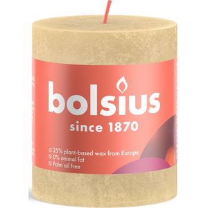 Bolsius Stompkaars 80/68 Rustiek Haver Beige- Oat Beige beige Wax Bolsius Kaars