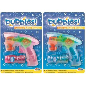 Grafix - Bellenblaas pistool - lichtgevende bubbel schieter - Inclusief 53ML vloeistof