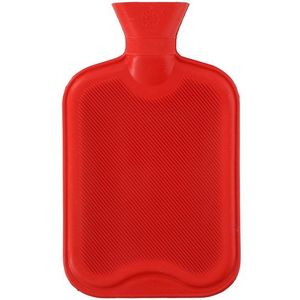 Warmwaterkruik - kruik - 2 liter - set van 2 stuks grijs & rood