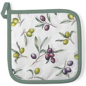 Ambiente Pannenlap Delicious olives wit Katoen Ambiente Pannenlap (20.0000cm x 20.0000cm)