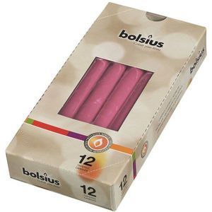 Bolsius Gotische Kaars 245/24 Doos A 12 Stuks Fuchsia roze wax Bolsius Kaars