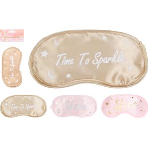 Slaapmasker satijn met tekst Roze verschillende Satijn Merkloos Slaapmasker