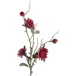 Decoris Kunstbloem Dahlia polyester 5x3x75cm fuchsia roze Kunststof Decoris Kunstbloem