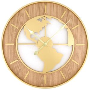 DKNC - Klok - Ijzer - 60x60x4cm - Goud