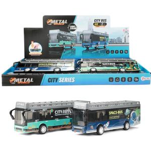 Toi Toys Metal World Stadsbus 21cm Pull Back Met Licht En Geluid verschillende Toi-Toys Speelgoedvoertuig