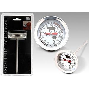 Excellent Houseware Vleesthermometer Analoog Rvs zilver Excellent Houseware Keukenthermometer