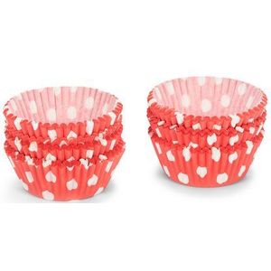 Patisse Muffin Vormpjes Polkadot 200 Stuks 3cm rood-wit Patisse