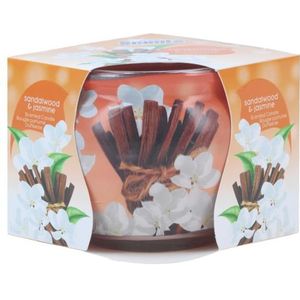 At Home Scents Geurkaars 70gr Sandalwood & Jasmin oranje At Home Kaars