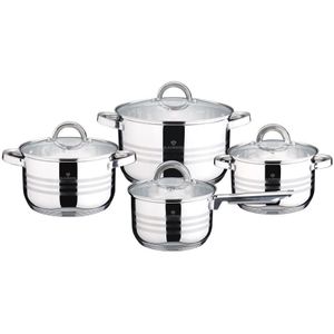 Blaumann Kookpannenset Gourmet Rvs Zilver 8-delig
