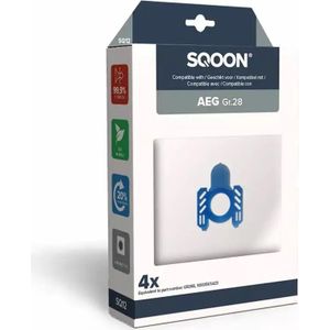SQOON - Stofzuigerzak AEG GR28S - 4 Stuks - Betrouwbare Filtratie