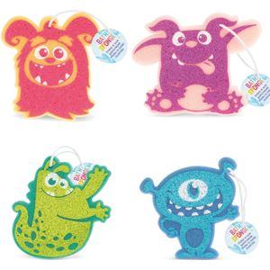 Badspons funny monster verschillende Viscose Merkloos Spons