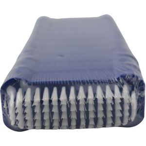 Nagelborstel kunststof blauw pak a 10st blauw Kunststof Merkloos Nagelborstel