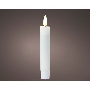 Lumineo LED dinerkaarsen met flikkerende vlam wit dia2x16cm was met 6 uur timer wit Wax Lumineo Led kaars