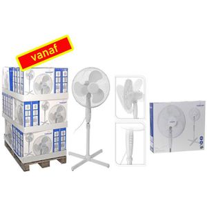 Excellent Electrics - Staande ventilator - Statiefventilator - 40cm Wit - 45W