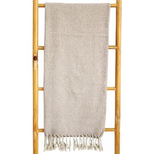 Plaid Mansay Recycled Cotton 150x125cm bruin Katoen House of Nature Plaid
