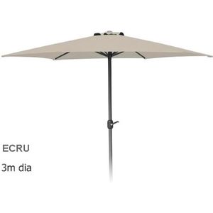 Parasol 3 meter met draaimechanisme ECRU beige Polyester Pro Garden Parasol (300.0000cm x 300.0000cm)