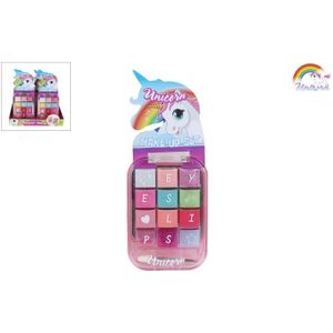 Unicorn Make-up Set 6 Lipgloss + 6 Oogschaduw verschillende Merkloos Speelgoedmake-up