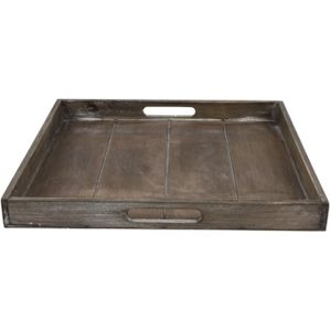 Countryfield Dienblad Claudina hout 39x39xH4cm bruin bruin Hout Countryfield Decoratieve dienblad (39.0000cm x 39.0000cm)