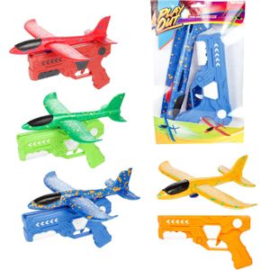 Toi Toys AIR Foam Vliegtuig 24cm Met Afschietpistool verschillende foam Toi-Toys Speelgoedvoertuig