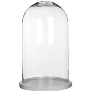 Hella Stolp Glas Met Onderbord - 38xd24cm Z