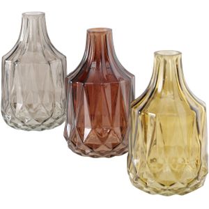 Boltze Home Vaas Canto Glas H13,5 Cm Geel/bruin/grijs Ook Kandelaar verschillende Boltze Home Vaas