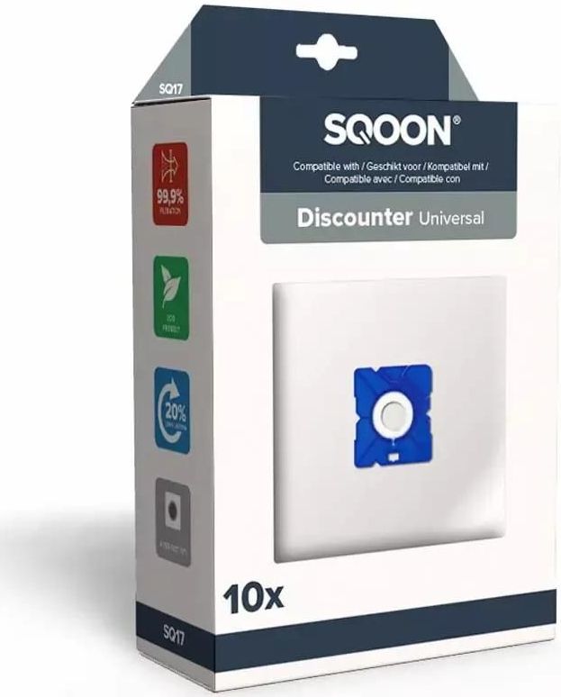SQOON - Stofzuigerzak Discounter - Set van 10 Stuks