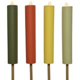 Lumineo Solar fakkel kunststof dia4-H90cm verkrijgbaar in 4 verschillende kleuren verschillende Kunststof Lumineo Grondspie
