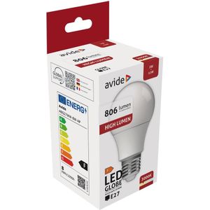 Avide LED Globe LampA60 8W E27 Fitting 3000 Kelvin Warmwit 806 Lumen A+ warmwit Avide