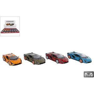 Lamborghini Sian die cast pull back 1:40 (per stuk, 4 kleurvarianten)