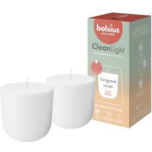 Bolsius Geur Navulling Clean Light Bergamot / Neroli wit Bolsius Kaars