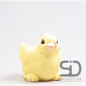 Vogel met bakje 15x10x12cm geel geel Aardewerk Season Inspired Decoration Decoratief beeld of figuur (15.0000cm x 10.0000cm)