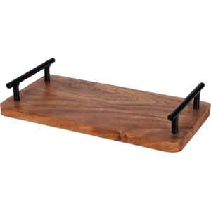 H&S Collection Borrelplank - rechthoek - acacia hout - 30 x 15 cm - serveerplank