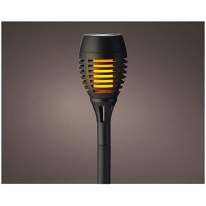 Lumineo Solar Fakkel Warm Wit Zwart D 7,5 H 27 cm 4 Stuks