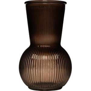 Tilly Buikvaas taupe Ø11xh18cm taupe Glas Hakbijl Glass Vaas