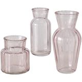 Boltze Home Vaas Tilla, 3-delig H9-15,5cm glas gelakt roze roze Glas Boltze Home Vaas