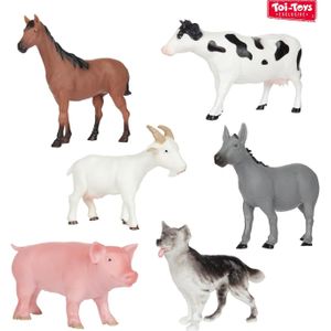 Toi Toys Animal World Groot zacht boerderijdier verschillende Kunststof Toi-Toys Speelfiguur