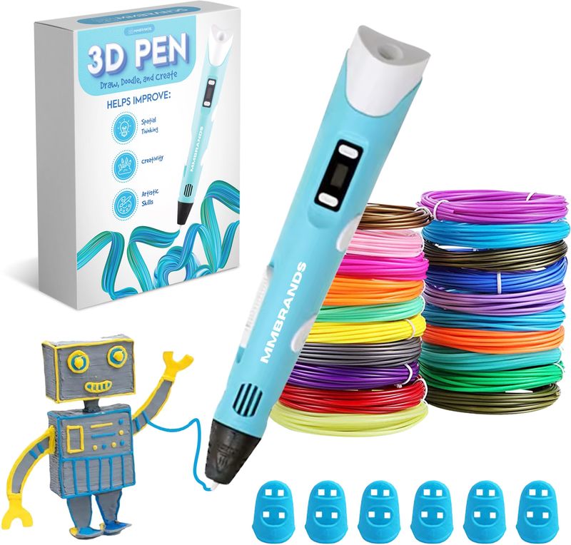 3D Pen Starterspakket - 10 Kleuren Filament, Blauw