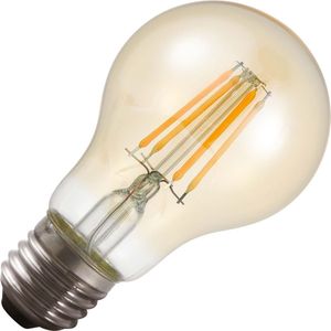 Lighto | LED-Glühfaden | Große Fassung E27 | Standard Glühbirne | Gold | Dämmerungssensor | 60mm | 4W | 4 Stück