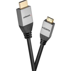 celexon HDMI naar Mini HDMI Kabel met Ethernet - 2.0a/b 4K 2.0m - Professional Lijn