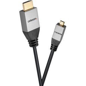 celexon HDMI naar Micro HDMI kabel met Ethernet - 2.0a/b 4K 3.0m - Professional