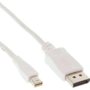 InLine Mini DisplayPort OUT naar  DisplayPort IN kabel, wit, 1m