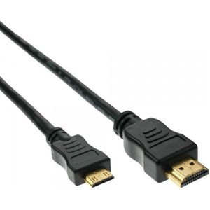 InLine® HDMI Mini kabel, High Speed HDMI® kabel, type A M/type C M, verguld, 10m