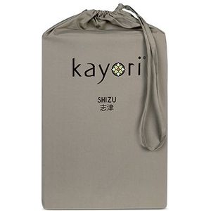 Kayori by Dibado - Shizu Hoeslaken Perkal Taupe 210-200 x 90
