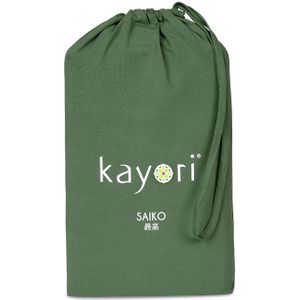 Kayori by Dibado - Saiko Hoeslaken Premium Jersey Donkergroen 80-100 x 200-220