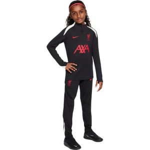 Nike Liverpool Strike Trainingspak 1/4-Zip 2024-2025 Kids Zwart Rood Gebroken Wit