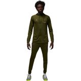 Nike Paris Saint-Germain X Jordan Strike Hooded Trainingspak Full-Zip 2023-2024 Donkergroen Beige