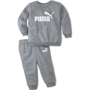 PUMA Minicats Essentials Crew Trainingspak Baby / Peuters Grijs Wit