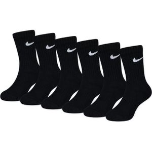 Nike Dri-Fit Performance Basics Crew Sokken 6-Pack Kleuters Zwart Wit